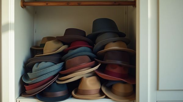 Quinze casquettes et aucune place : la pile dans le placard est une fausse bonne idée