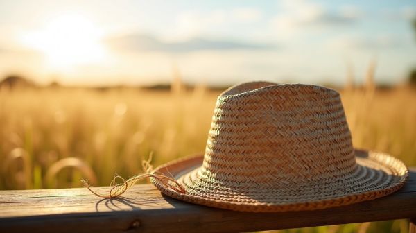 Un chapeau de paille, l'accessoire indispensable pour l'été